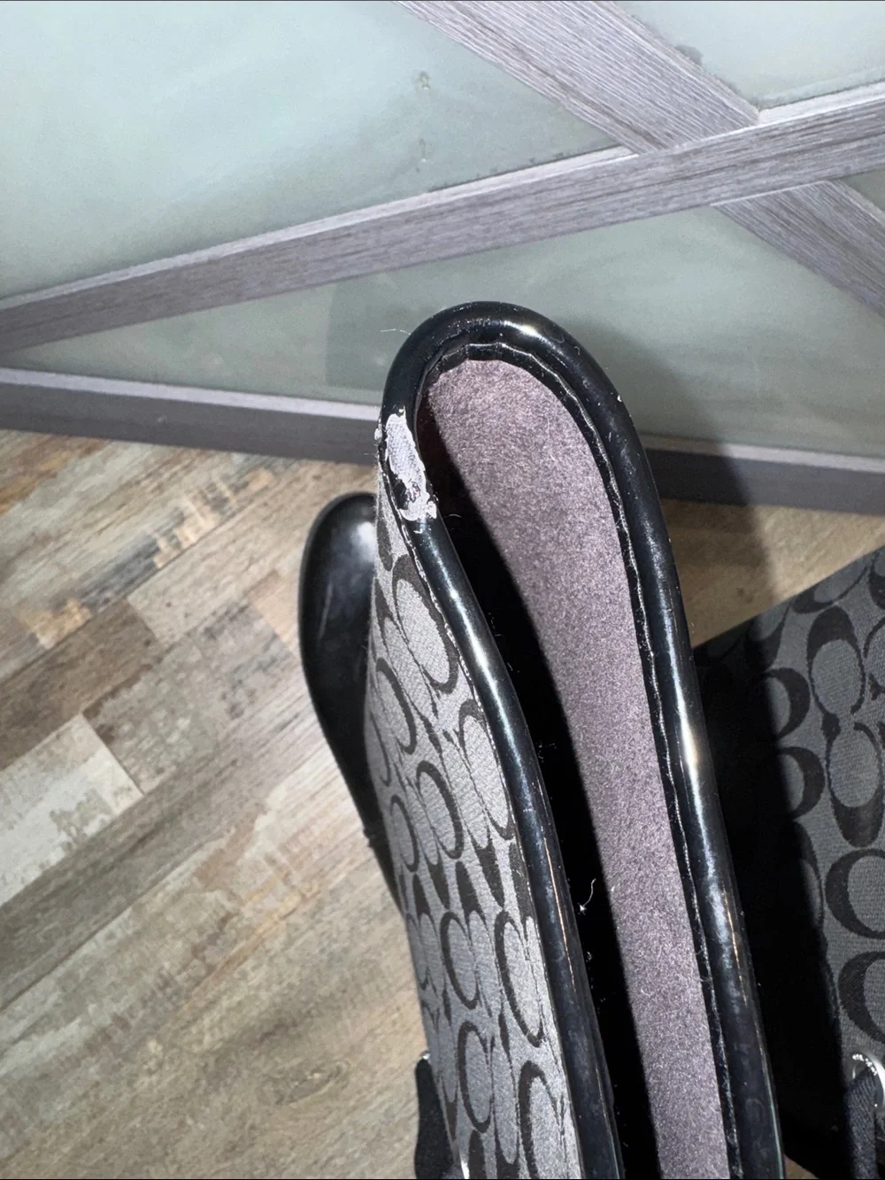 Coach TristeeTall Black Signature Lace-Up Rain Boots